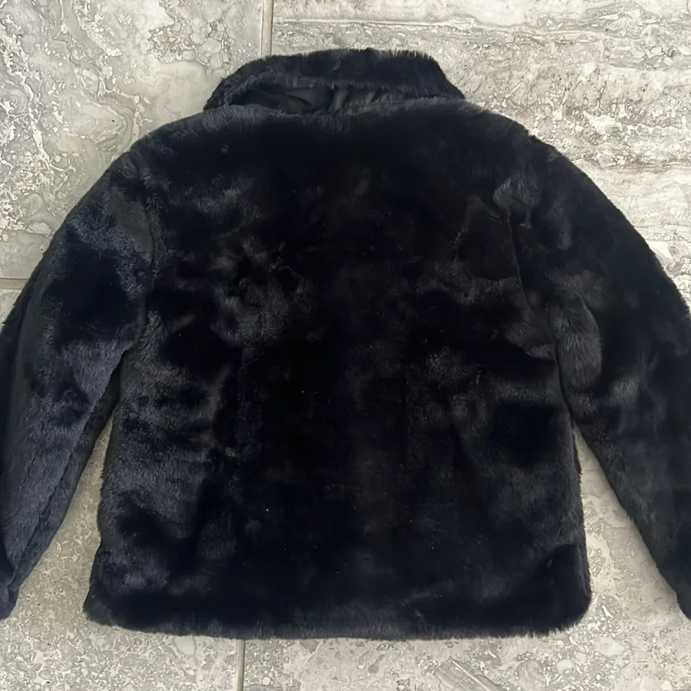 Epic Threads Girl’s Faux Fur Jacket in Deep Black, NWT, Size 3T